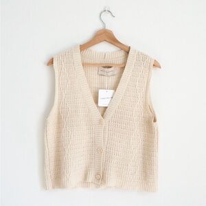 Monica Cordera Trois Cotton Knit Vest O/S